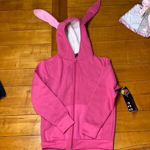 NWT:  "HaHa Hoodie" Bunny Zip Sweatshirt, Child's Size 4-6x